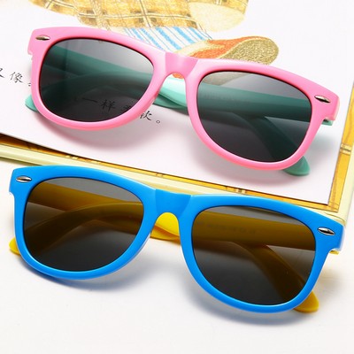 Retro Soft Frame Kids Polarized UV400 Sunglasses