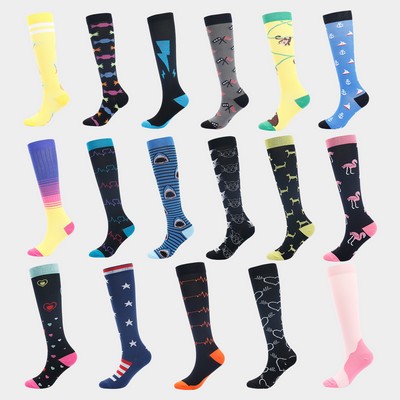 Custom Knitted Knee High Socks Unisex Socks With Full Customization