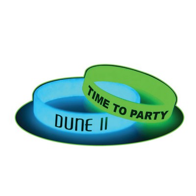 Standard Size Deboss Glow In The Dark Wristband