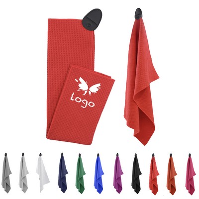 Waffle Pattern Magnetic Golf Towel