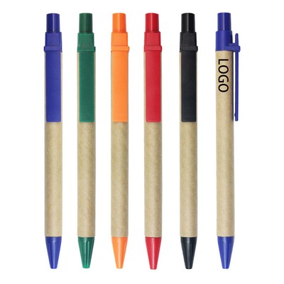 Eco-friendly Recycled Kraft Paper Retractable Pen