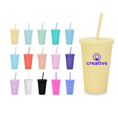 16oz Double Wall Plastic Tumbler