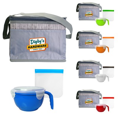 Gray Graph Noodle & Sandwich Set