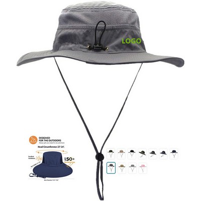 Summer Fishing Hat With Chin Drawstring