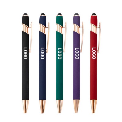 Rose Gold Soft Touch Ballpoint Pen