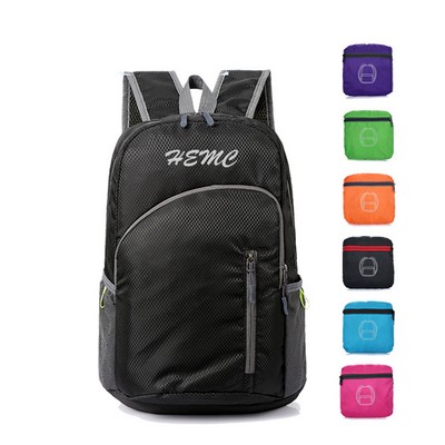 Outdoor Foldable Water Resistant Backpack Folding Daypack