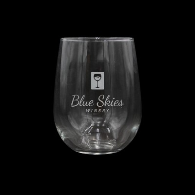 17 oz. Stemless Wine Glass, Laser, Premium