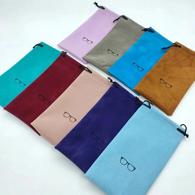 Multi-colored PU Sunglasses Pouch With Drawstring