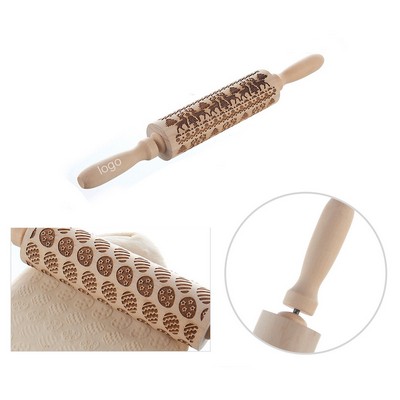 Embossed Wooden Rolling Pin