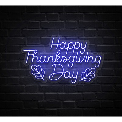 Happy Thanksgiving Wall Decor Neon Sign