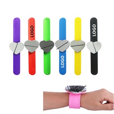 Heart Magnet Silicone Slap Bracelet