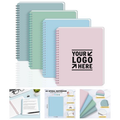 5.7" x 8.3" College Ruled Spiral Notebook, 80 Sheets, 160 Pages