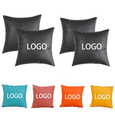 PU leather Throw Pillow