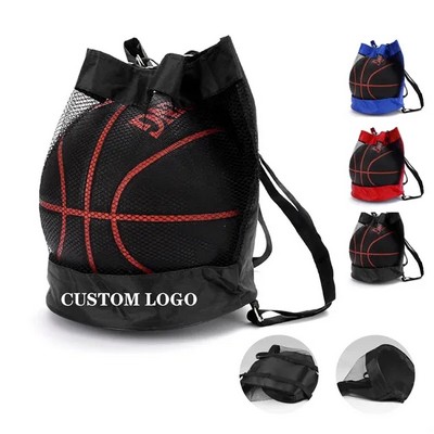 Lightweight basketball drawstring backpack