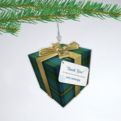 Acrylic Holiday Gift Box Christmas Ornament