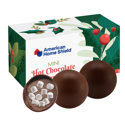 2 Pack Mini Hot Chocolate Bombs in a Box - Classic Milk & Classic Dark