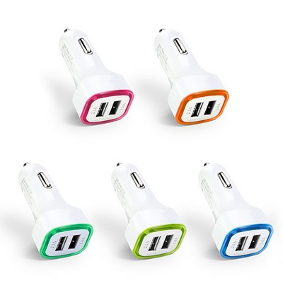 LED Light Dual USB Car Charger