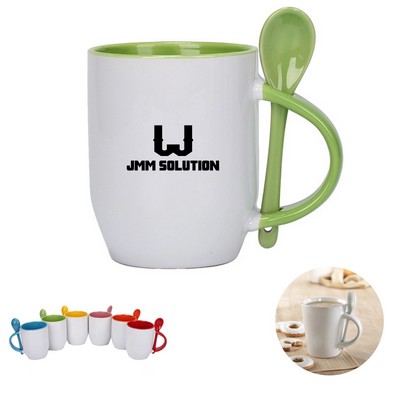 Colored Inner Mug With Spoon