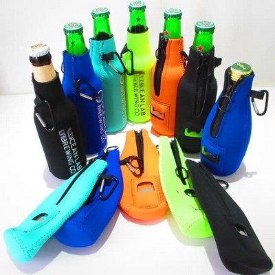 Neoprene Bottle Cooler Sleeve with Opener