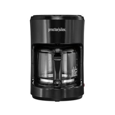 Proctor Silex 10 Cup Coffee Maker With Glass Carafe, Compatible With Smart Plugs, Black, 48351Ps