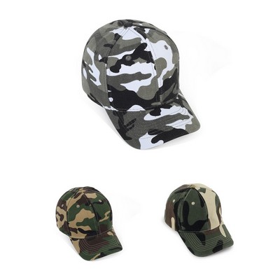 Kids' Stock Camo Polyester 6-Panel Baseball Cap