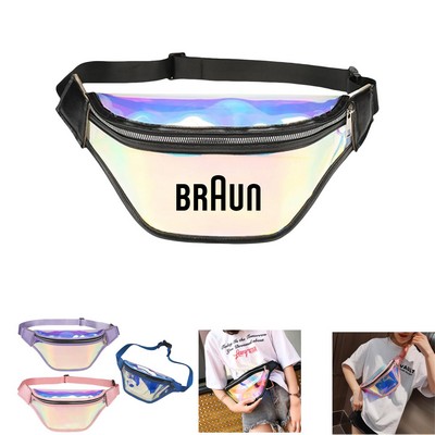 Clear PVC Iridescence Waist Bag Fanny Pack