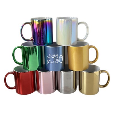 11 Oz Electroplate Ceramic Sublimation Coffee Mug