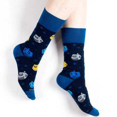 Cotton Hanukkah Socks - Eight Nights of Cozy Comfort - American Made