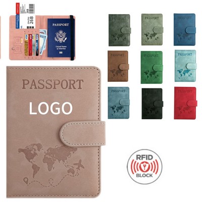 PU Leather Anti-Magnetic Passport Cover