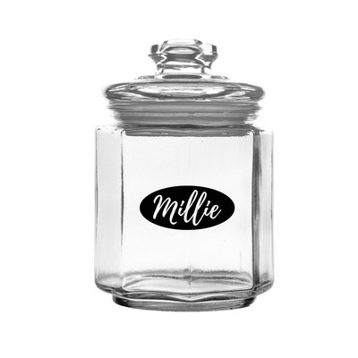 12oz Clear Glass Premium Quality Apothecary Jars/Bathroom