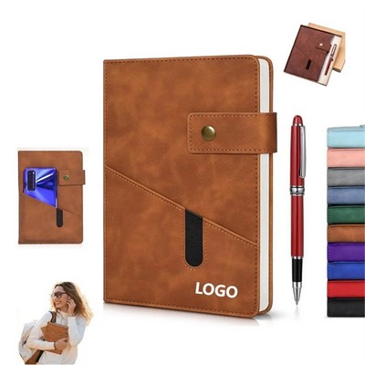 Hardcover Leather A5 Notebook With Deluxe Pen Gift Box