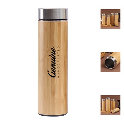 15oz Bamboo Stainless Steel Insulated Tumbler