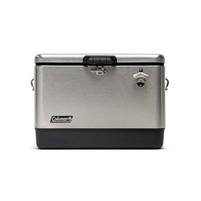 Newell Brands Distribution LLC Coleman 54-Quart Reunion Collection Steel Chest Cooler - Stainless