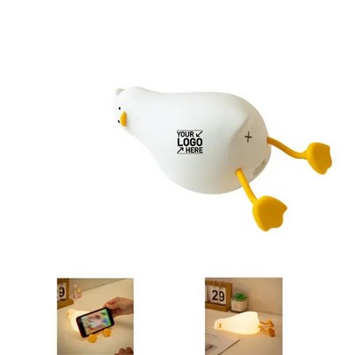 LED Duck Night Light Soft Silicone Bedside Lamp