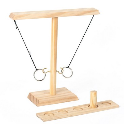 Wooden Two-Player Ring Toss Game