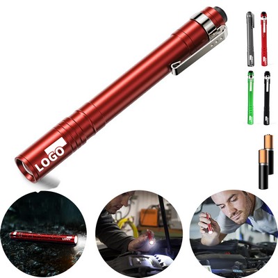 Small Bright Pen Flashlight with Clip