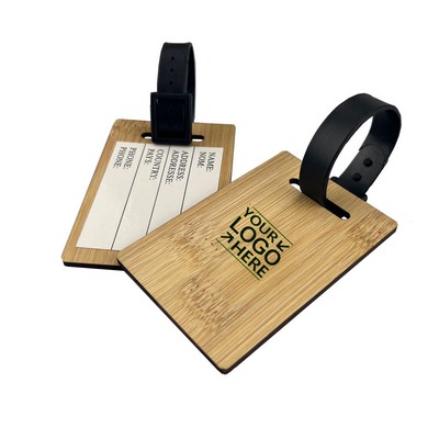 Bamboo Luggage Tag with Your Logo Design