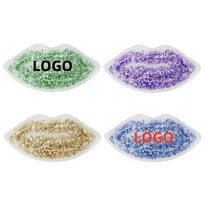 Custom Lips Shaped Hot/Cold Gel Pack w/Glitter