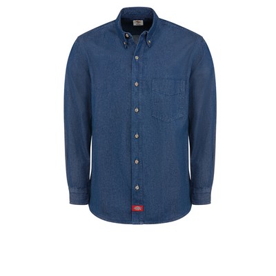 Dickies Shirts - Men's Denim Long-Sleeve Work Shirt