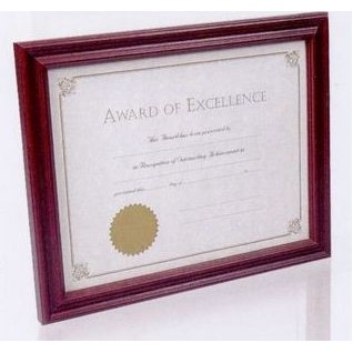 Cherry Wood Certificate Frame - 8.5x11