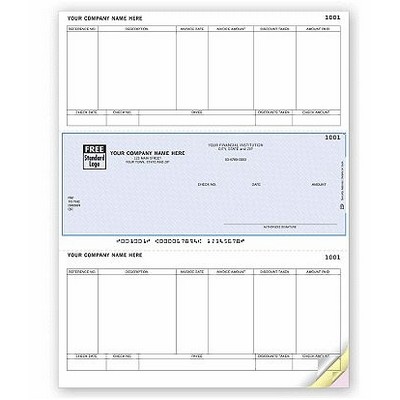 Laser Accounts Payable Check w/ Columned Stub (2 Part)