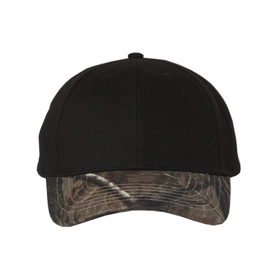 Kati Solid Crown w/Camo Visor Cap