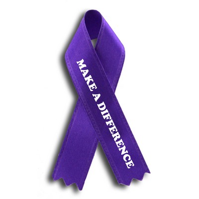 Printed Animal Abuse/Domestic Violence Awareness Ribbon w/Tape (3 1/2")