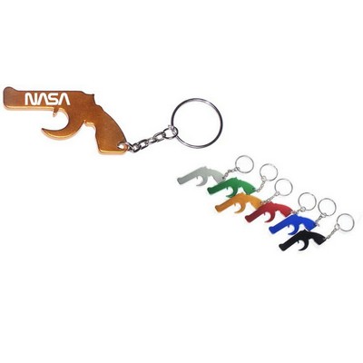 Gun Aluminum Bottle Opener w/Keychain (9 Week Production)