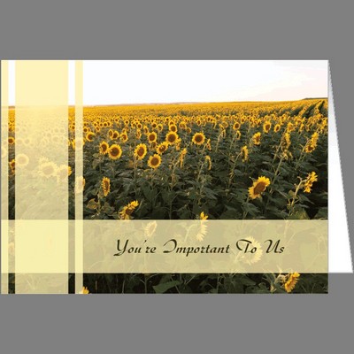 Thank You Card w/ Sunflowers