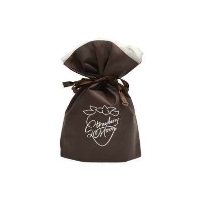 Chocolate Brown Non-Woven PP Pouch (7"x3"x10")