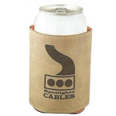 Beverage/Can Holder - Light Brown - Leatherette