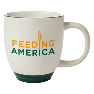 14 Oz. Bistro Heartland Colored Trim Mug (White/Green Trim)