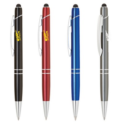 Sofie Click Action Aluminum Ballpoint Pen w/Stylus