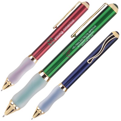 Brass Grip Twist Action Mechanism Ballpoint Pen w/ Enamel Coated Finish